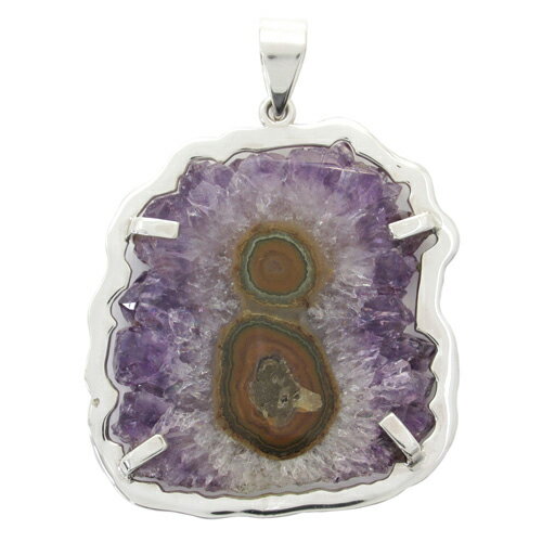 コロナアメジスト シルバーペンダントトップ ヘッド トップ 天然石 パワーストーン アメジスト ペンダント 2月 誕生石 アメシスト 原石 クラスター 天然石ペ...