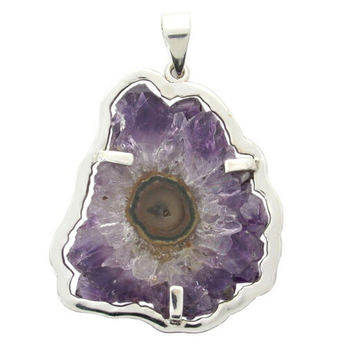 コロナアメジスト シルバーペンダントトップ ヘッド トップ 天然石 パワーストーン アメジスト ペンダント 2月 誕生石 アメシスト 原石 クラスター 天然石ペ...