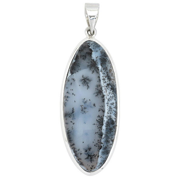 デンドリチックアゲート デンドライト シルバーペンダントトップ 天然石 パワーストーン ペンダント デンドライトアゲート デンドリティック ヘッド トップ デン...