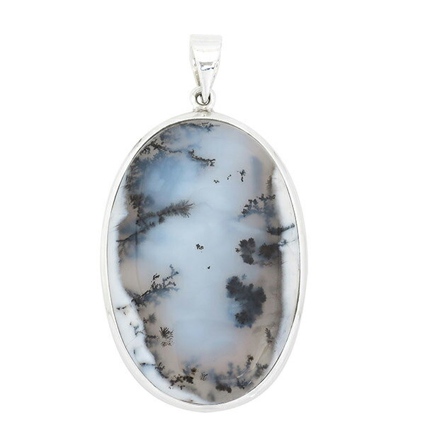 デンドリチックアゲート デンドライト シルバーペンダントトップ 天然石 パワーストーン ペンダント デンドライトアゲート デンドリティック ヘッド トップ デン...