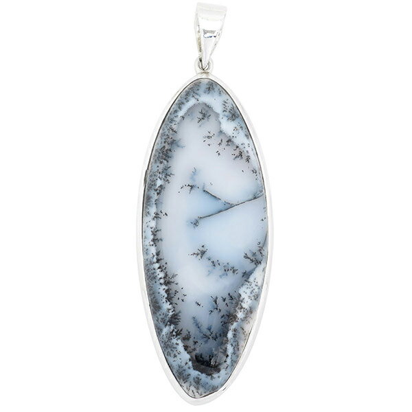 デンドリチックアゲート デンドライト シルバーペンダントトップ 天然石 パワーストーン ペンダント デンドライトアゲート デンドリティック ヘッド トップ デン...