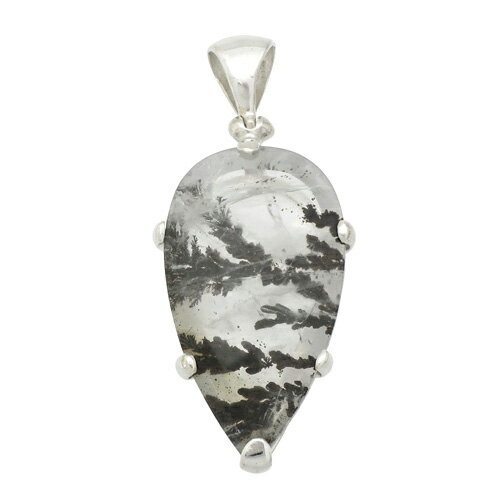 デンドリチッククォーツ デンドライト シルバーペンダントトップ 天然石 パワーストーン ペンダント デンドライトクォーツ デンドリティック 水晶 ヘッド トップ...