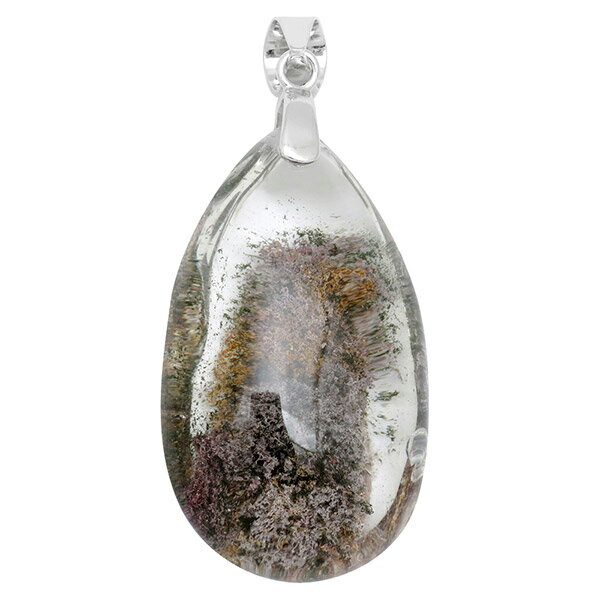 ガーデンクォーツ シルバーペンダントトップ 天然石 パワーストーン ガーデンクオーツ ペンダント 水晶 メンズ レディース ヘッド トップ ガーデンクォーツペン...