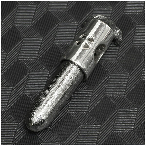 隕石 メテオライト ダブル 弾丸 シルバーペンダントトップ 天然石 パワーストーン ペンダント 宇宙 アクセサリー ヘッド トップ メテオライトペンダント 隕石...