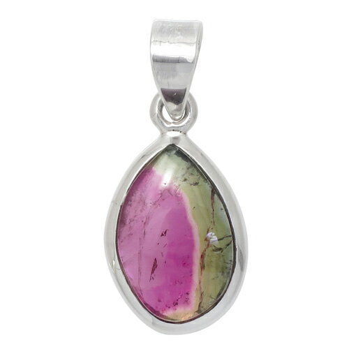 ウォーターメロントルマリン シルバーペンダントトップ 天然石 パワーストーン トルマリン ペンダント レディース 誕生石 10月 ヘッド トップ ピンク グリー...