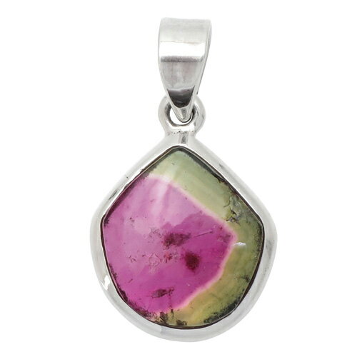 ウォーターメロントルマリン シルバーペンダントトップ 天然石 パワーストーン トルマリン ペンダント レディース 誕生石 10月 ヘッド トップ ピンク グリー...