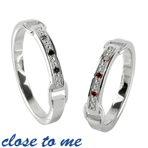 ダイヤモンド ペアリング 7〜21号 リング 指輪 ペア シルバー レッド ブラック ミル打ち ダイヤ おしゃれ ペアアクセサリー 人気 カップル クリスマス ...