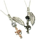 ホーリーウィング リングクロス ジルコニア ペアネックレスWings of LOVE 〜愛の羽根〜 ペアアクセサリー ペアペンダント お揃い お揃いペアネックレ...