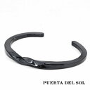 PUERTA DEL SOL メビウス バングル ブラック シルバー950 チタンコーティング ユニセックス シルバーアクセサリー 銀 SV950 ブリタニアシ...