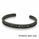 PUERTA DEL SOL Scroll Bangle スクロール 唐草模様 バングル ブラック シルバー950 チタンコーティング ユニセックス シルバーアクセサリー 銀 SV950 ブリタニアシルバー ブレスレット 腕輪 シルバーバングル 人気 ブランド アクセサリー ギフト プレゼント おしゃれ