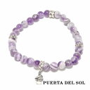 PUERTA DEL SOL アメシスト ストーン ブレスレット アメジスト シルバー950 ユニセックス シルバーアクセサリー 銀 SV950 ブリタニアシル...