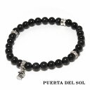 PUERTA DEL SOL ブラックタイガーアイ ストーン ブレスレット ブラックタイガーアイ シルバー950 ユニセックス シルバーアクセサリー 銀 SV9...