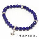 PUERTA DEL SOL ラピスラズリ ストーン ブレスレット ラピスラズリ シルバー950 ユニセックス シルバーアクセサリー 銀 SV950 ブリタニア...