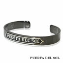 PUERTA DEL SOL ロゴ プレート レタリング ブラック バングル ブラック シルバー950 チタンコーティング ユニセックス シルバーアクセサリー ...