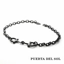 PUERTA DEL SOL Horse Bit ホースビット ブレスレット ブラック シルバー950 チタンコーティング ユニセックス シルバーアクセサリー ...