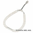 PUERTA DEL SOL Pearl パール 真珠 ブレスレット ホワイト シルバー950 ユニセックス シルバーアクセサリー 銀 SV950 ブリタニアシ...