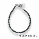 PUERTA DEL SOL カットヘマタイト ブレスレット ヘマタイト シルバー950 ユニセックス シルバーアクセサリー 銀 SV950 ブリタニアシルバー シルバーブレスレット シルバーブレス 腕回り 手首 手元 腕元 人気 ブランド アクセサリー ギフト プレゼント おしゃれ