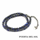 PUERTA DEL SOL ラピスラズリ ヘマタイト コンビネーション ブレスレット シルバー950 ユニセックス シルバーアクセサリー 銀 SV950 ブリ...