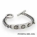 PUERTA DEL SOL ボックス プレート スター ID ブレスレット Mサイズ シルバー950 ユニセックス シルバーアクセサリー 銀 SV950 ブリ...