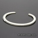 PUERTA DEL SOL ハンドカフバングル キュービックジルコニア ブレスレット ジルコニア シルバー950 ユニセックス シルバーアクセサリー 銀 SV950 ブリタニアシルバー ブレスレット 腕輪 シルバーバングル 人気 ブランド アクセサリー ギフト プレゼント おしゃれ