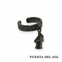 PUERTA DEL SOL ナイト 揺れる ブラック イヤーカフ ブラック シルバー950 チタンコーティング ユニセックス シルバーアクセサリー 銀 SV9...