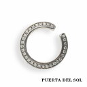 PUERTA DEL SOL シンプル ソリッド イヤーカフ ジルコニア シルバー950 ユニセックス シルバーアクセサリー 銀 SV950 ブリタニアシルバー...