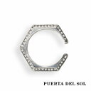 PUERTA DEL SOL シャープエッジ イヤーカフ ジルコニア シルバー950 ユニセックス シルバーアクセサリー 銀 SV950 ブリタニアシルバー ブ...