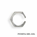 PUERTA DEL SOL シャープエッジ イヤーカフ ジルコニア シルバー950 ユニセックス シルバーアクセサリー 銀 SV950 ブリタニアシルバー ブ...