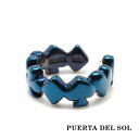 PUERTA DEL SOL トランプ フォアスーツ イヤーカフ ブルー シルバー950 チタンコーティング ユニセックス シルバーアクセサリー 銀 SV950...
