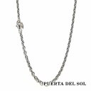 プエルタデルソル シルバーアクセサリー メンズ PUERTA DEL SOL 少し細め 丸アズキ シルバーチェーン ネックレスチェーン 60cm シルバー925 ユニセックス シルバーアクセサリー 銀 SV925 スターリングシルバー チェーンのみ チェーン単品 人気 ブランド アクセサリー ギフト プレゼント おしゃれ だけ