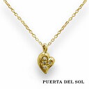 PUERTA DEL SOL トランプ イエローゴールド ハート ネックレス(チェーン付き) イエローゴールド K18 18金 ユニセックス ゴールドアクセサリ...