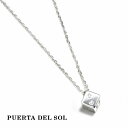 PUERTA DEL SOL CZ DICE ネックレス(チェーン付き) シルバー950 ユニセックス シルバーアクセサリー 銀 SV950 ブリタニアシルバー シルバーネックレス チェーン付き 首飾り 人気 ブランド アクセサリー ギフト プレゼント おしゃれ