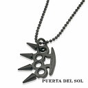 プエルタデルソル PUERTA DEL SOL Knuckle Large ネックレス(チェーン付き) ブラック シルバー950 チタンコーティング ユニセックス シルバーアクセサリー 銀 SV950 ブリタニアシルバー シルバーネックレス チェーン付き 首飾り 人気 ブランド アクセサリー ギフト プレゼント おしゃれ