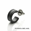 PUERTA DEL SOL チェス 台座 Pedestal マットブラック ピアス シルバー950 チタンコーティング ユニセックス シルバーアクセサリー 銀...