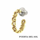 PUERTA DEL SOL 18Kイエローゴールド スクロール 唐草模様 フープ ピアス イエローゴールド K18 18金 ユニセックス ゴールドアクセサリー...