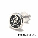 PUERTA DEL SOL ブラックカラー ナイトサークル ピアス ブラック シルバー950 ユニセックス シルバーアクセサリー 銀 SV950 ブリタニアシ...