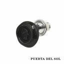 PUERTA DEL SOL SealingStamp シーリングスタンプ ブラック ピアス シルバー950 チタンコーティング ユニセックス シルバーアクセサ...