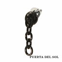 PUERTA DEL SOL スウィングチェーン ピアス ブラック シルバー950 チタンコーティング ユニセックス シルバーアクセサリー 銀 SV950 ブリ...