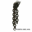 PUERTA DEL SOL スウィングチェーン ピアス ブラック シルバー950 チタンコーティング ユニセックス シルバーアクセサリー 銀 SV950 ブリ...
