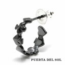 PUERTA DEL SOL スペード ハート クラブ ダイヤ トランプスート ピアス ブラック シルバー950 チタンコーティング ユニセックス シルバーアク...