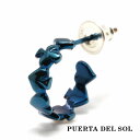 PUERTA DEL SOL スペード ハート クラブ ダイヤ トランプスート ピアス ブルー シルバー950 チタンコーティング ユニセックス シルバーアクセ...