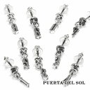 PUERTA DEL SOL エッジィ 数字 サイド ダイヤモンド ピアス シルバー950 ユニセックス シルバーアクセサリー 銀 SV950 ブリタニアシルバ...