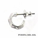 PUERTA DEL SOL エッジ シャープ 流線 シルエット ピアス シルバー950 ユニセックス シルバーアクセサリー 銀 SV950 ブリタニアシルバー...