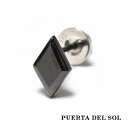 PUERTA DEL SOL トランプ ダイヤ ピアス ブラック シルバー950 チタンコーティング ユニセックス シルバーアクセサリー 銀 SV950 ブリタ...