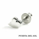 PUERTA DEL SOL トランプ ハート シルバー ピアス シルバー950 ユニセックス シルバーアクセサリー 銀 SV950 ブリタニアシルバー イヤリ...