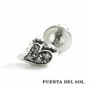 PUERTA DEL SOL ダイヤモンド ハート ピアス シルバー950 ユニセックス シルバーアクセサリー 銀 SV950 ブリタニアシルバー イヤリング ...