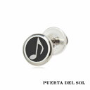 PUERTA DEL SOL 8分音符 ピアス ブラック シルバー950 ユニセックス シルバーアクセサリー 銀 SV950 ブリタニアシルバー イヤリング 人...