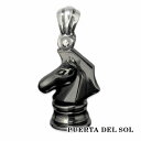 PUERTA DEL SOL チェスナイト ペンダント(チェーンなし) シルバー950 チタンコーティング ユニセックス シルバーアクセサリー 銀 SV950 ...