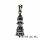 PUERTA DEL SOL チェスシリーズ ビショップ ペンダント(チェーンなし) シルバー950 チタンコーティング ユニセックス シルバーアクセサリー 銀...