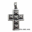 PUERTA DEL SOL シルバー スタッズクロス ペンダント(チェーンなし) シルバー950 ユニセックス シルバーアクセサリー 銀 SV950 ブリタニアシルバー シルバーペンダント ペンダントヘッド ネックレストップ ペンダントトップのみ 人気 ブランド アクセサリー ギフト(4)
